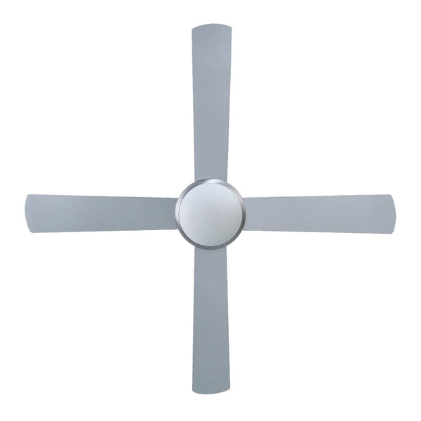 Ceiling Fans Devanti 52 Inch Ceiling Fan With Light Remote Timer Silver Modern Design