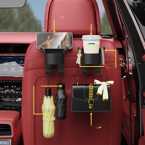 Car Organisers Car Hook Seat Back Multifunctional In The Plastic Black Cup Holder