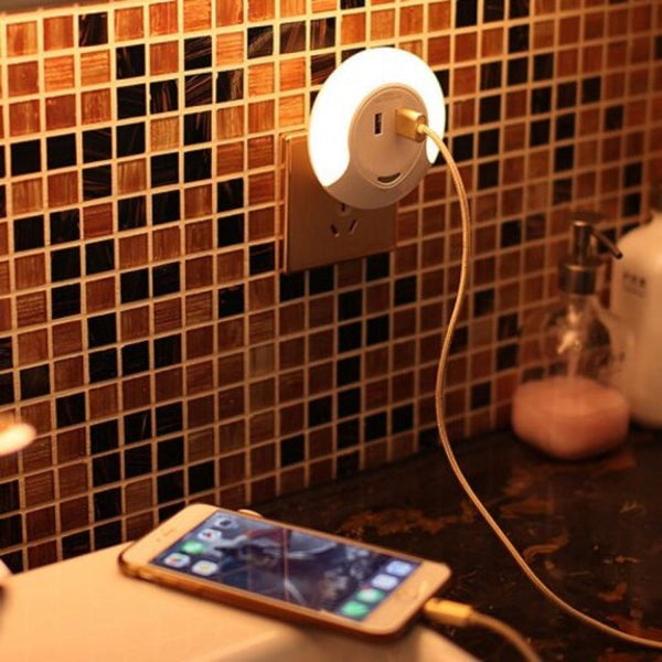 Night Lights Ch001 Light Sensing Control Socket Led Night White