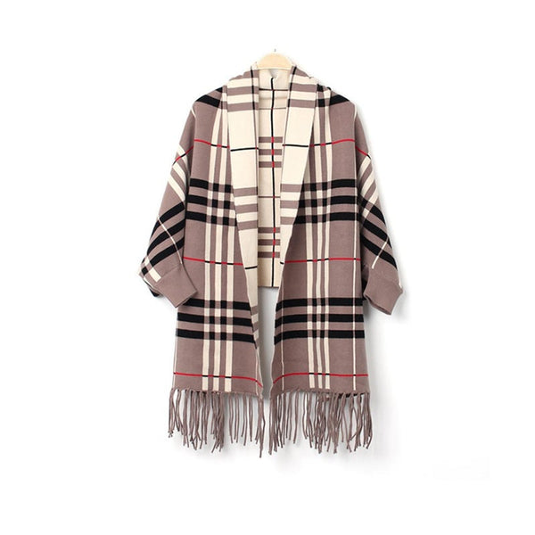 Chequer Shawl Autumn And Winter Fashion Lady Liuzhou Scarf 2