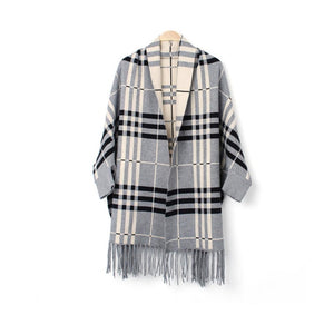 Chequer Shawl Autumn And Winter Fashion Lady Liuzhou Scarf 4