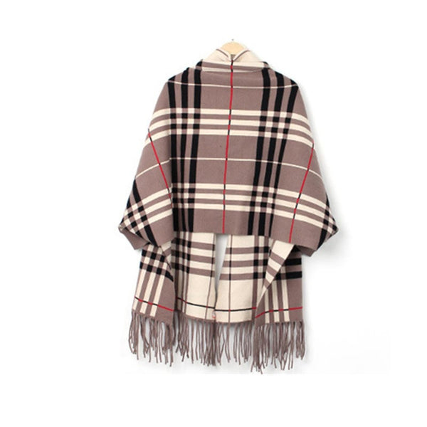 Chequer Shawl Autumn And Winter Fashion Lady Liuzhou Scarf 4