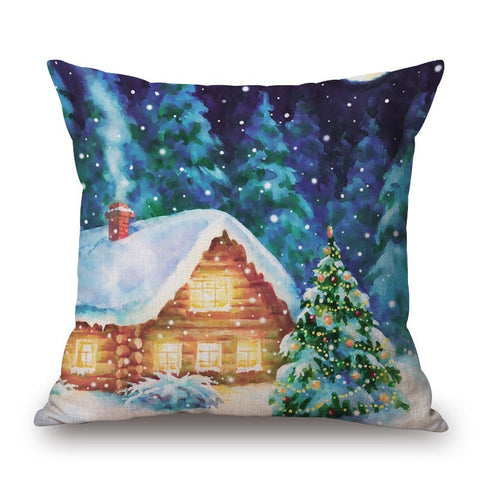 Cushions & Decorative Pillows Christmas Cotton Linen Pillow Cover