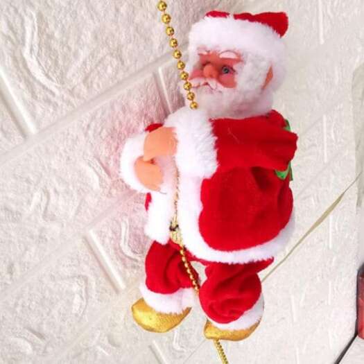 Seasonal Decorations Christmas Decorations Gift Electric Ladder Santa Claus Party Music Toy Without Battery