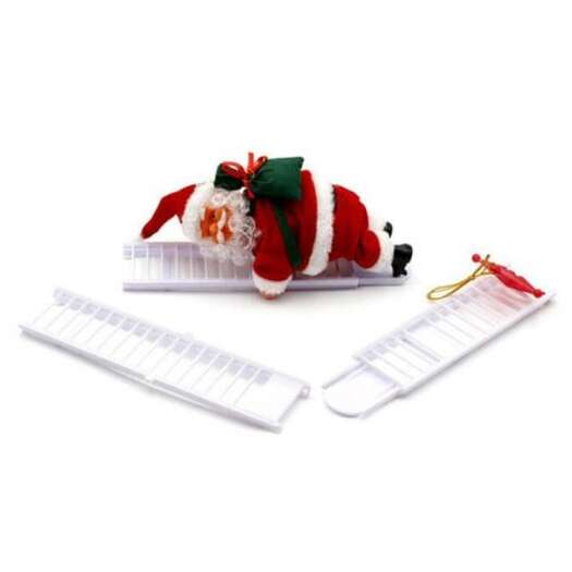 Seasonal Decorations Christmas Decorations Gift Electric Ladder Santa Claus Party Music Toy Without Battery