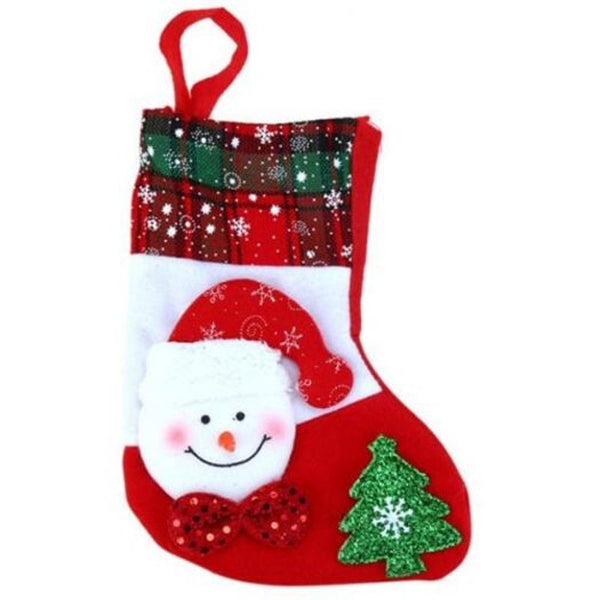 Christmas Stocking Tree Pendant Children's Candy Gift Bag Snowflake Socks Multi Older Man