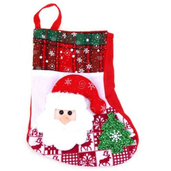 Christmas Stocking Tree Pendant Children's Candy Gift Bag Snowflake Socks Multi Older Man