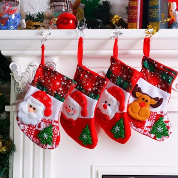 Christmas Stocking Tree Pendant Children's Candy Gift Bag Snowflake Socks Multi Older Man