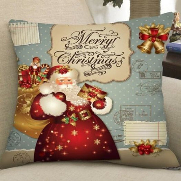 Cushions & Decorative Pillows Christmas Style Digital Printing Square Pillow Case Sofa Cushion Cover Multi W18 X L18 Inch