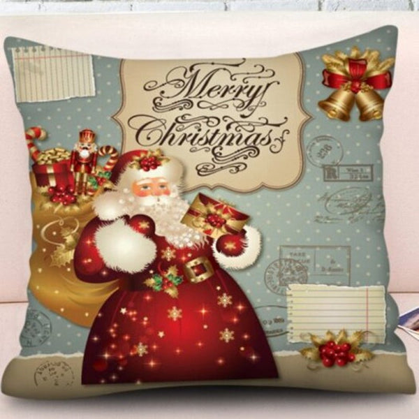 Cushions & Decorative Pillows Christmas Style Digital Printing Square Pillow Case Sofa Cushion Cover Multi W18 X L18 Inch