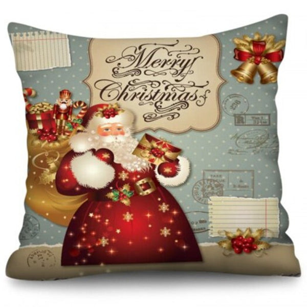 Cushions & Decorative Pillows Christmas Style Digital Printing Square Pillow Case Sofa Cushion Cover Multi W18 X L18 Inch