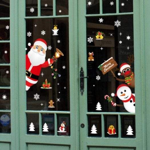 Seasonal Decorations Christmas Ornaments Window Glass Snowflake Sticker Sk9241