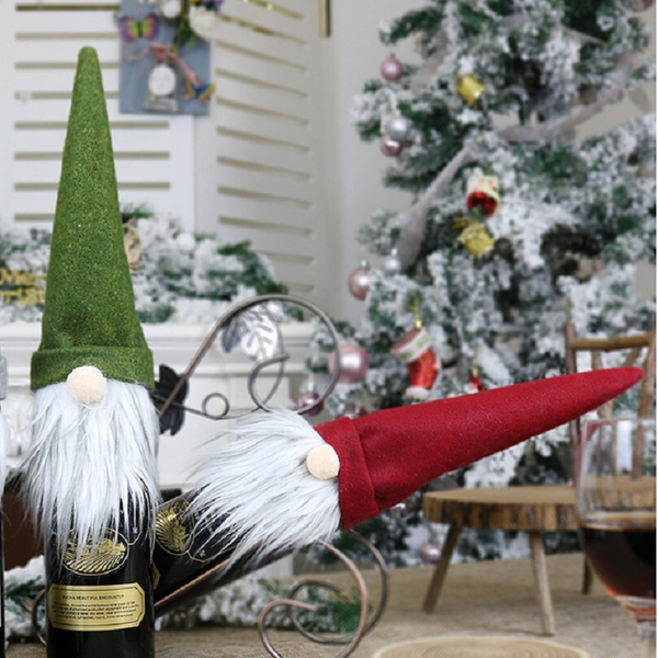 Seasonal Decorations Christmas Decorations Faceless Old Man Wine Bottle Champagne Dress Up Cover