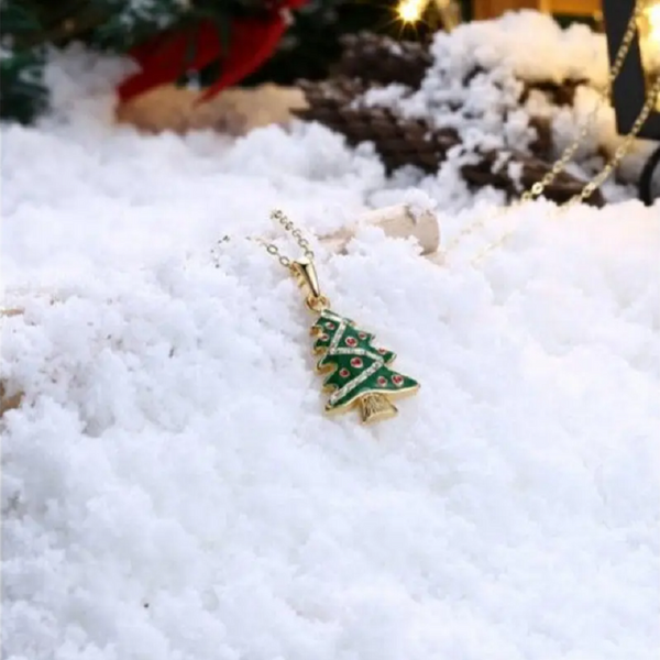 Necklaces & Pendants Green Christmas Tree Women Fashion