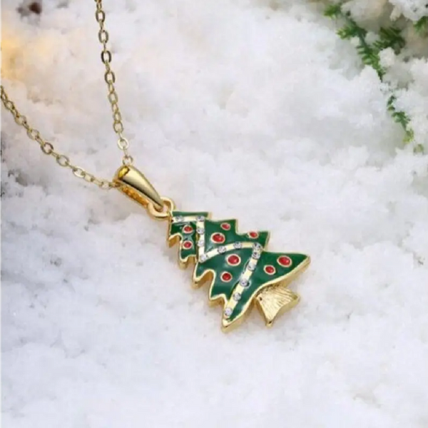 Green Christmas Tree Necklaces & Pendants Women Fashion