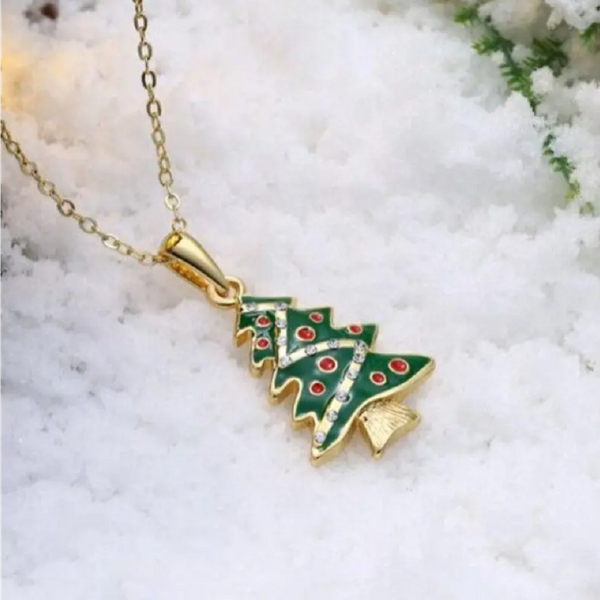 Necklaces & Pendants Green Christmas Tree Women Fashion