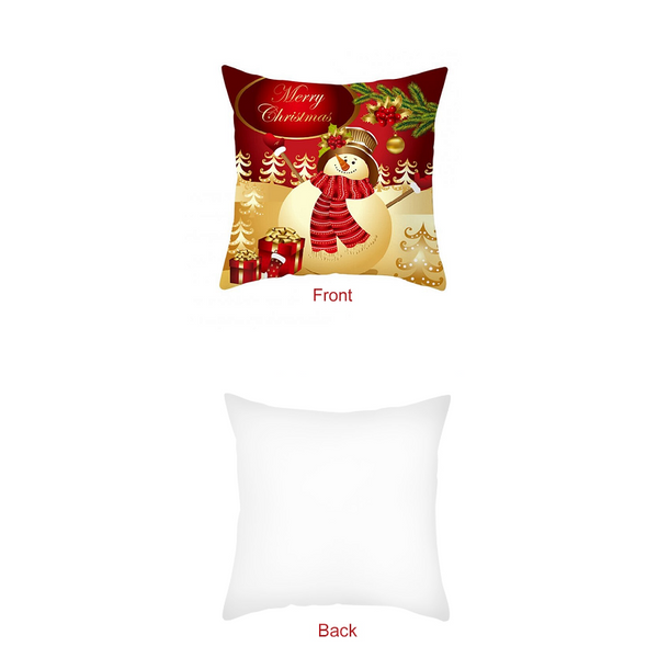 Cushions & Decorative Pillows 3Pcs Red Christmas Theme Cushion Cover Decorative Sofa Decoration 45X45cm