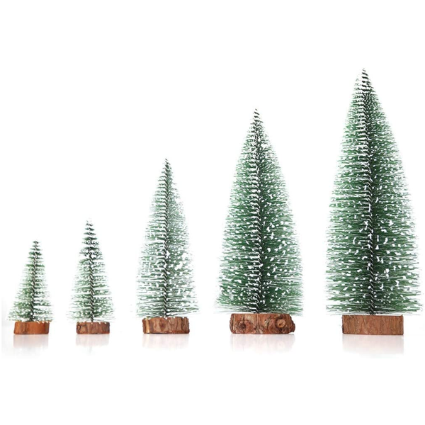 Seasonal Decorations Snow Small Fir Cedar Pine Christmas Tree Table Decoration Ornaments Accessories