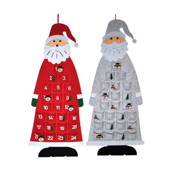 Seasonal Decorations Christmas Hanging Santa Felt Advent Calendar