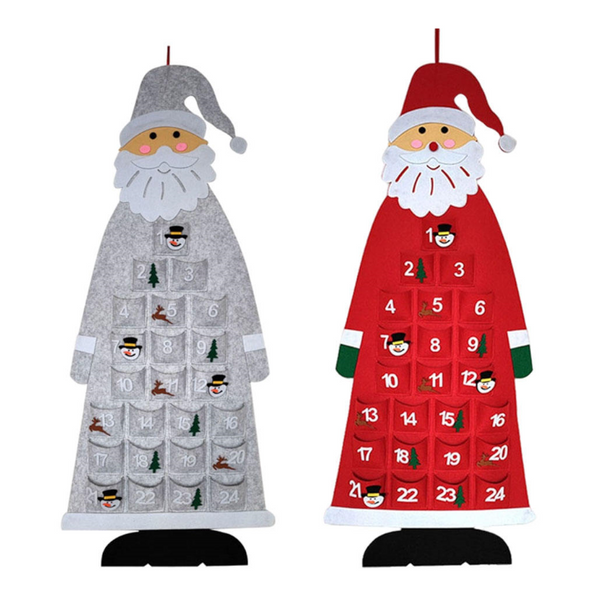 Seasonal Decorations Christmas Hanging Santa Felt Advent Calendar