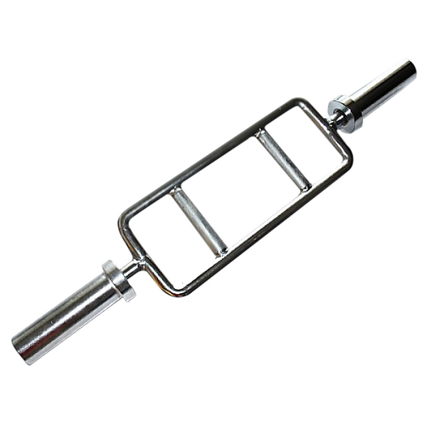 Chrome Olympic Tricep Bar Barbell Heavy Duty With Spring Collars