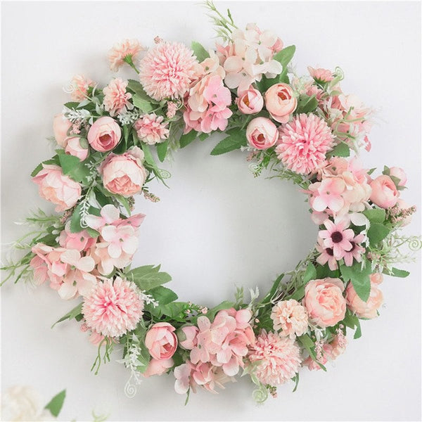 Seasonal Decorations Silk Peony Artificial Flowers Wreaths For Home Room Garden Door Decoration