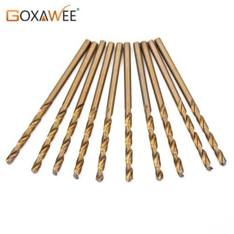 Cobalt Drill Bits For Metal Wood Working M35 Steel Straight Shank 1.0 3.0Mm Twist 3042 1.5X10pcs