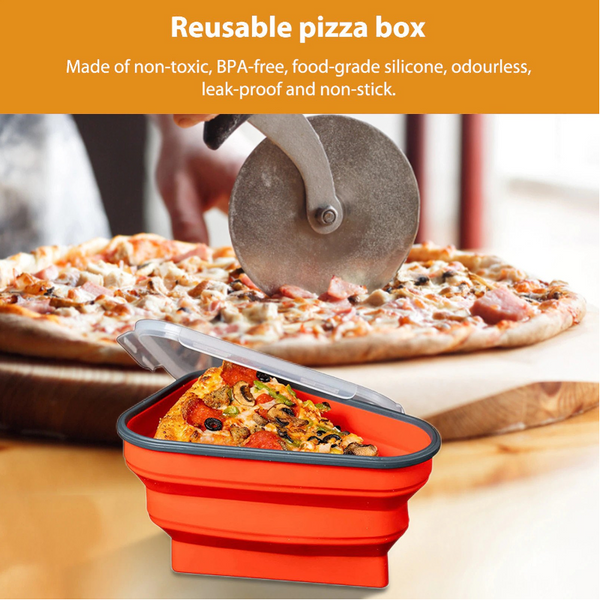 Food Storage Containers Collapsible Functional Pizza Slice Storage Container