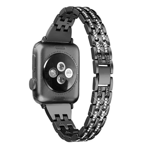 Watch Bands 42Mm Apple Iwatch4 Stainless Steel Two Rows Of Diamond Strap Replacement