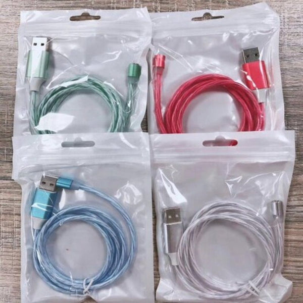 Cool Color 2 In 1 8 Pin Type Magnet Streamer Tpe 2.1A Fast Charging Cable 2M Multi