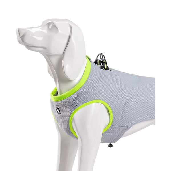 Harnesses Cooling Vest Neon Yellow M Dog Comfortable Rings Leash Attaching Hoop And Loop Tape Zipper