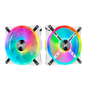 Corsair Ql140 Rgb White, Icue, 140Mm Led Pwm Fan 26Dba, 50.2 Cfm, Single Pack