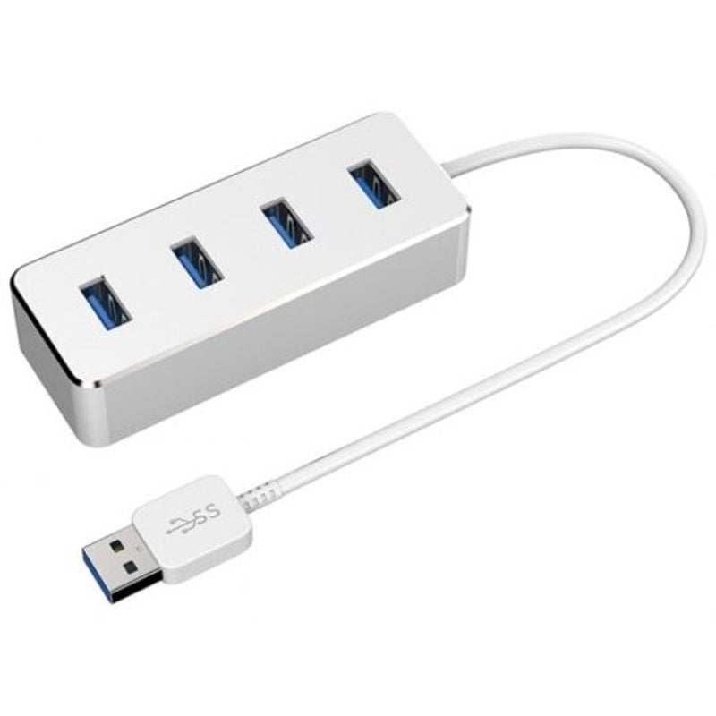 USB Cables, Hubs & Adapters Cqt 3018 Usb 3.0 4 Port Aluminum Alloy Hub Silver