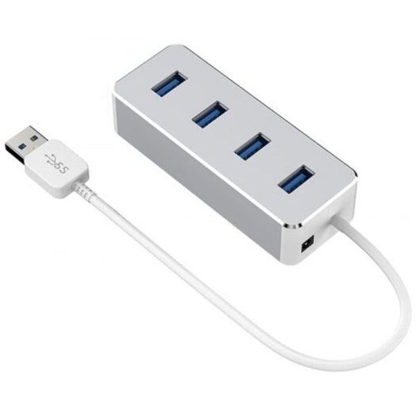 USB Cables, Hubs & Adapters Cqt 3018 Usb 3.0 4 Port Aluminum Alloy Hub Silver