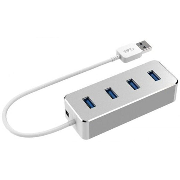 USB Cables, Hubs & Adapters Cqt 3018 Usb 3.0 4 Port Aluminum Alloy Hub Silver