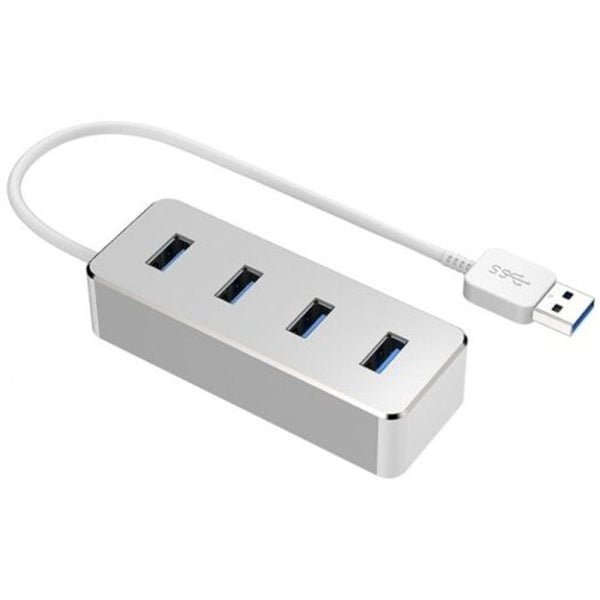 USB Cables, Hubs & Adapters Cqt 3018 Usb 3.0 4 Port Aluminum Alloy Hub Silver