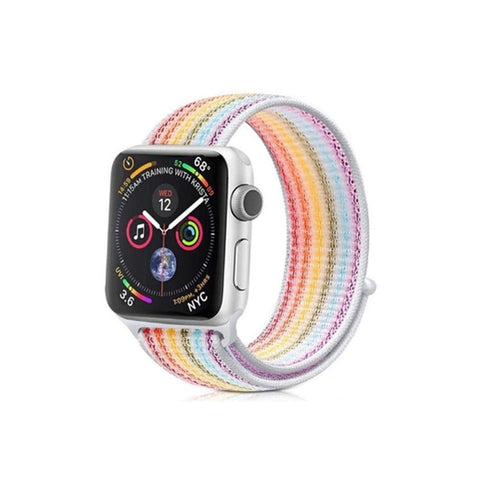 Watch Bands Rainbow Loopback Nylon Bracelet Wristbands For Apple Watch Series 5 4 3 2 1