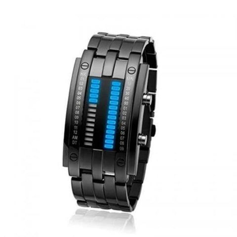 Wristwatch Bands Creative Watches Led Fashion Wristwatches Lovers Couple Digital Waterproof Clock For Men Women Black