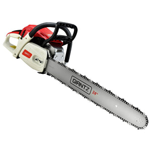 Chainsaws Giantz 88Cc Commercial Petrol Chainsaw E Start 24 Bar Pruning Saw