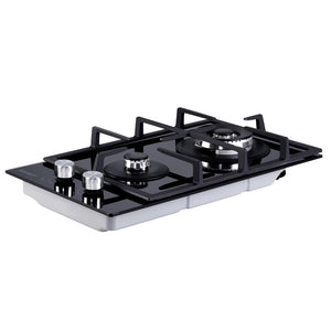 Cooktops Devanti Gas Cooktop 30Cm Stove Cooker 2 Burner Top Konbs Ng Lpg Black