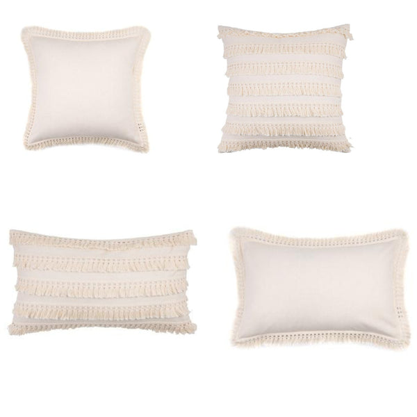 Cushions & Decorative Pillows Linen And Cotton Neutral Fringe Cushion Covers Home Decor