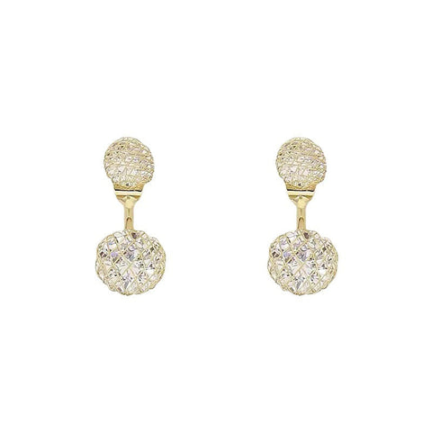 Earrings Super Full Inlaid Zircon Mesh Fashionable Temperament For Women