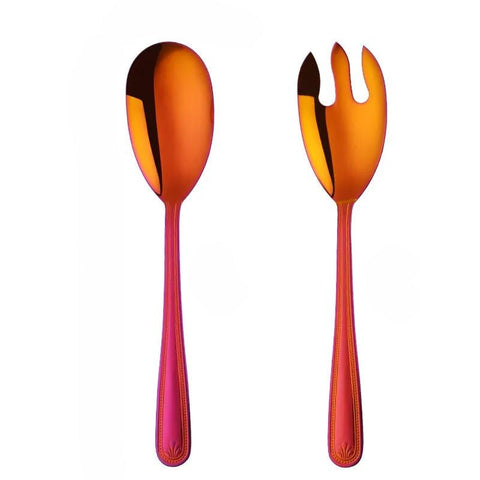 Serving Utensils & Sets Red Rainbow Stainless Steel Giant Salad Spoon And Fork Set Kitchenware