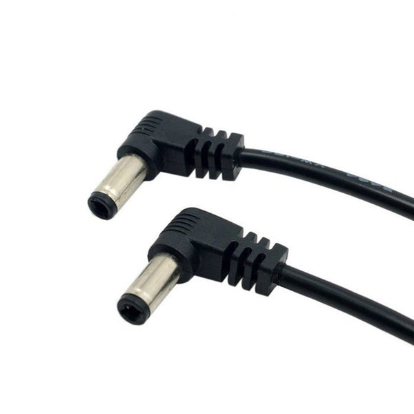 Dc Power 5.5 X 2.1Mm 2.5Mm Male To 2.12.5Mm Plug Cable Right Angled 90 Degree 60Cm