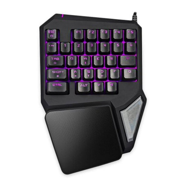 Keyboards & Keypads T9 Pro Wired Gaming Keypad 30 Keys One Handed Membrane Keyboard Black