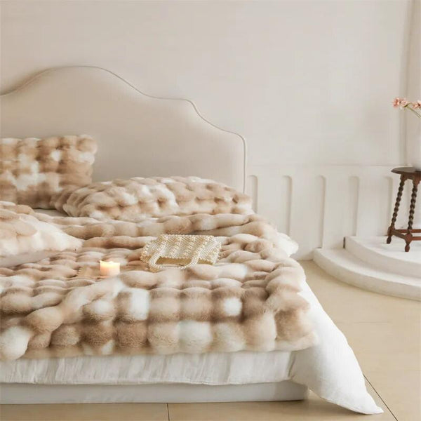 Blankets Brown Tuscan Imitation Thick Fur Blanket 100X160cm For Beds And Sofa