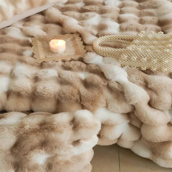 Blankets Brown Tuscan Imitation Thick Fur Blanket 100X160cm For Beds And Sofa