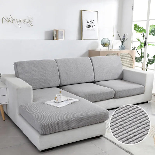 Slipcovers Sofa Cover Gray Polyester Thick Stretchable Cushion For Living Room