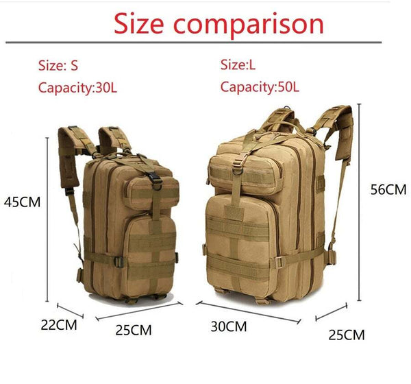 Rucksacks 1000D Nylon Bags Backpacks Hiking Outdoor Military Tactical Men