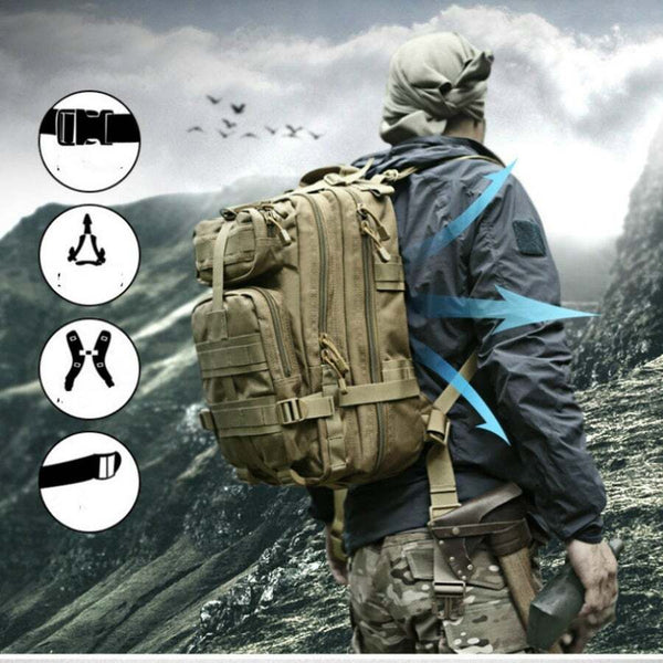 Rucksacks 1000D Nylon Bags Backpacks Hiking Outdoor Military Tactical Men